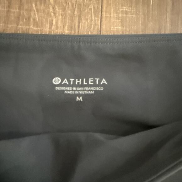 Athleta Stellar Crop Pants Womens M Graphite Elastic Waist Zip Pockets Pull On - Picture 6 of 8